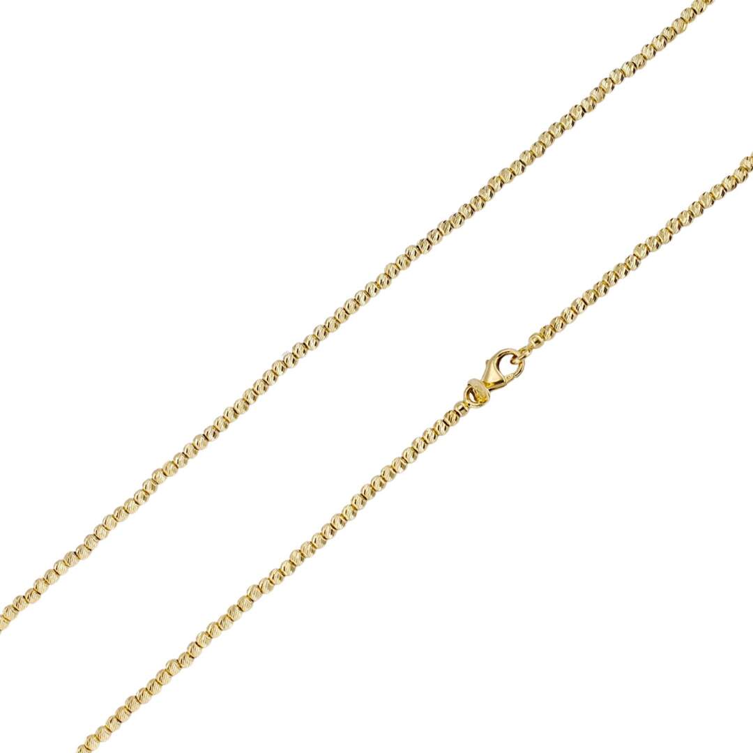 Collana Donna Sfere Diamantate Oro Giallo 18 kt 50 cm-Zoom
